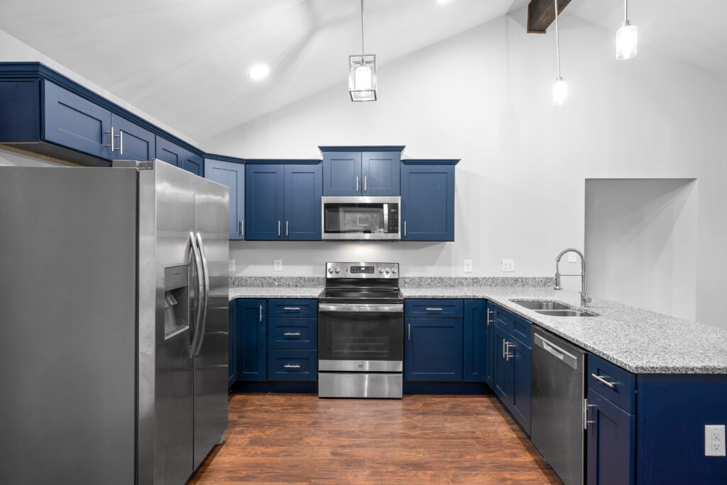 Beautiful Navy Blue Shaker Kitchen 