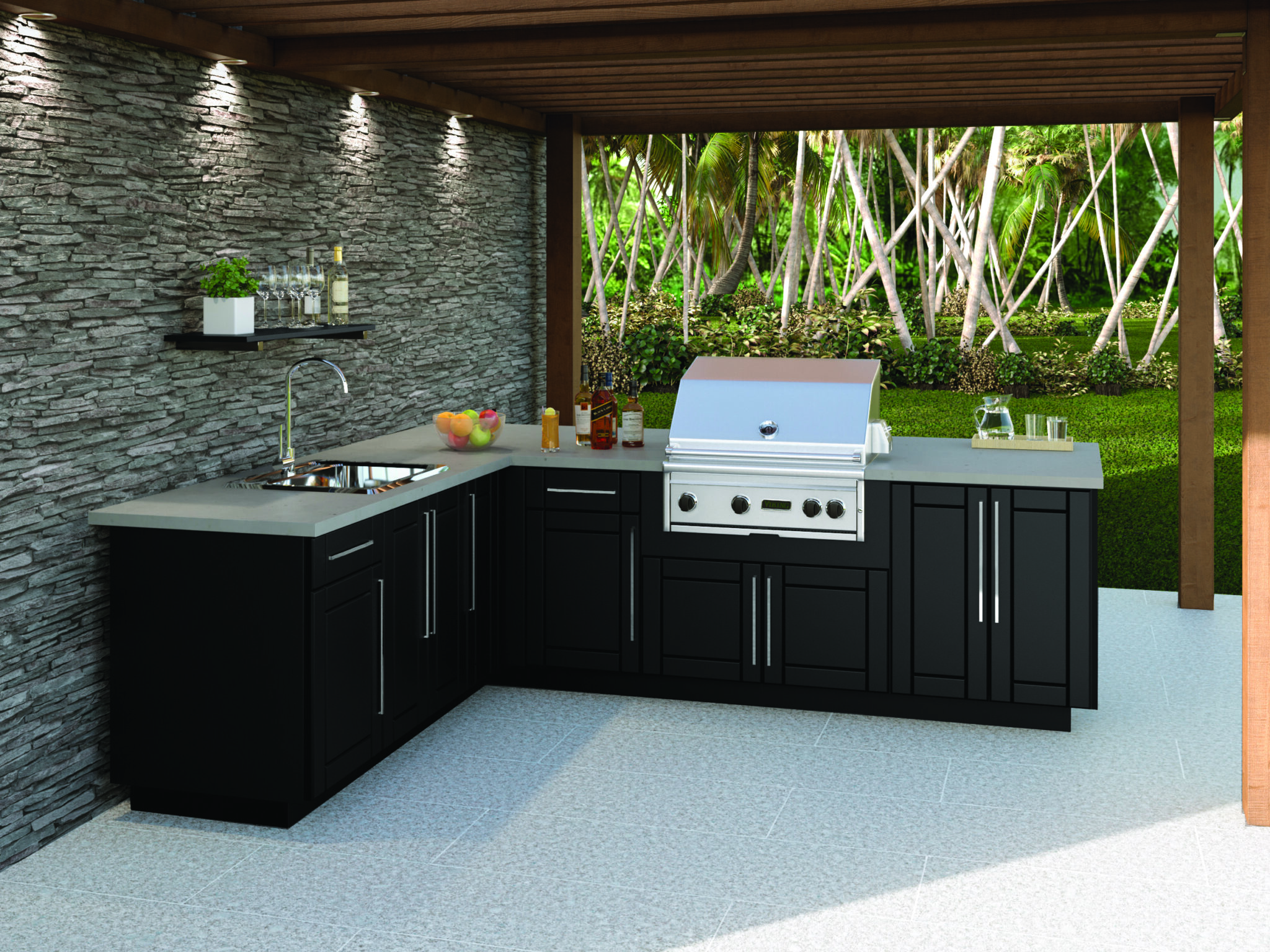 Modern Outdoor Kitchen Outdoor Kitchen Remodel by R3 Cabinets project photo